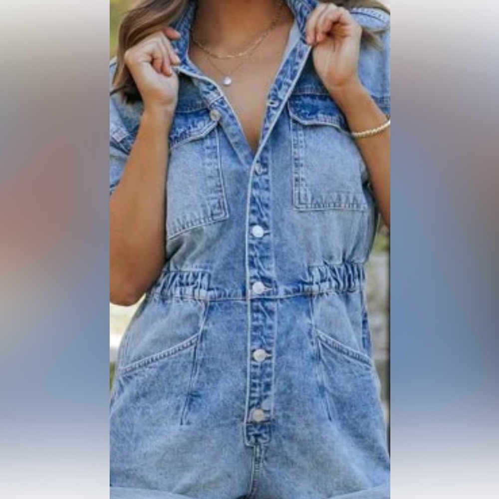 We the free denim jumpsuit